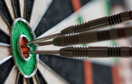 Darts in a dartboard