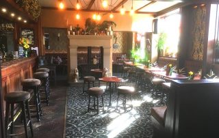 The sitting area inside the Golden Lion