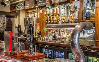 The bar area at the Allendale Inn