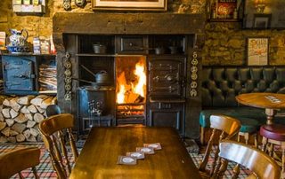 Inside seating area at the Allendale Inn