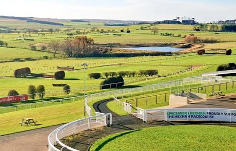 Panoramic view of the racecourse