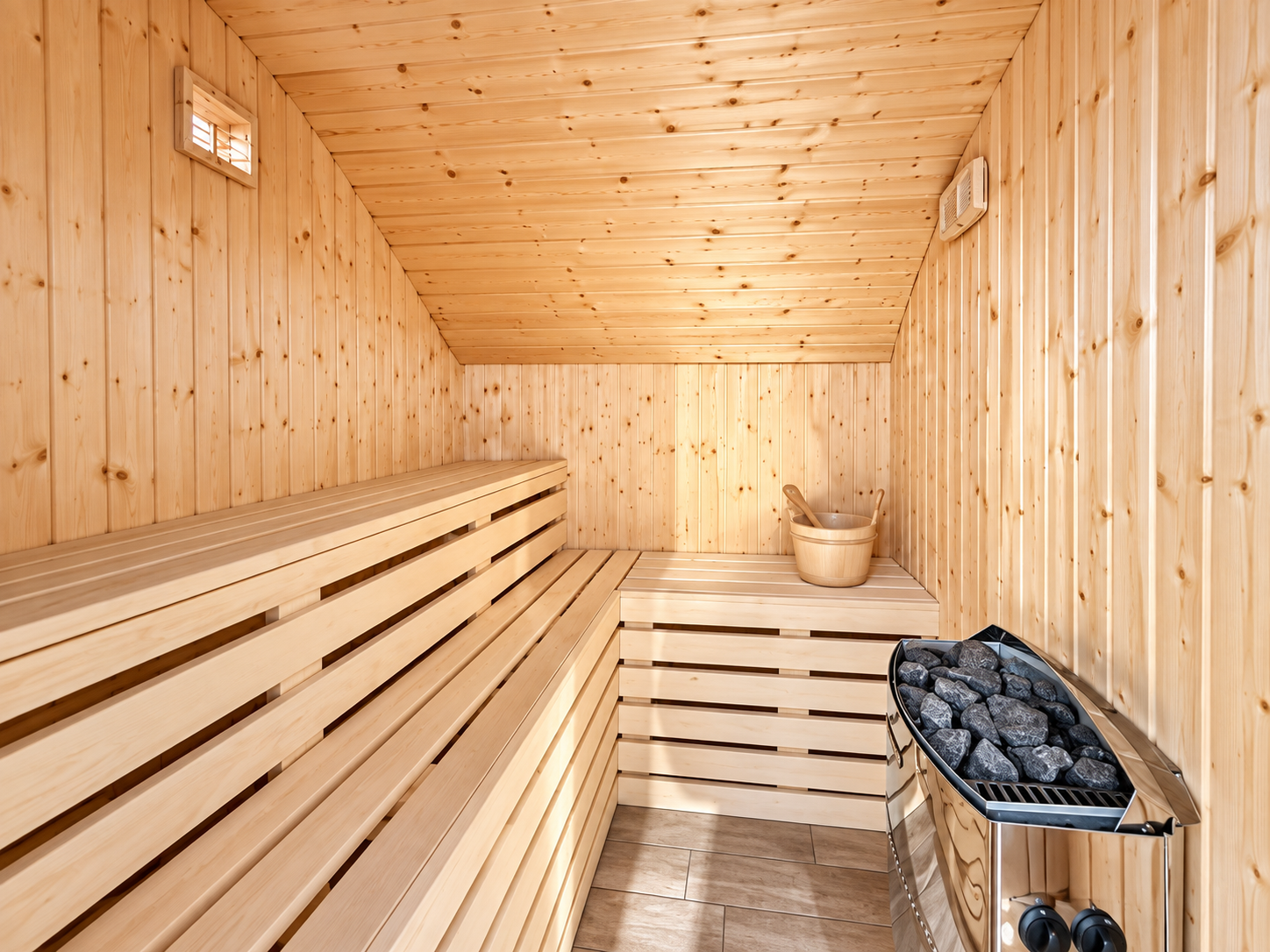 Private sauna at The Dale Manor in Allendale, Northumberland