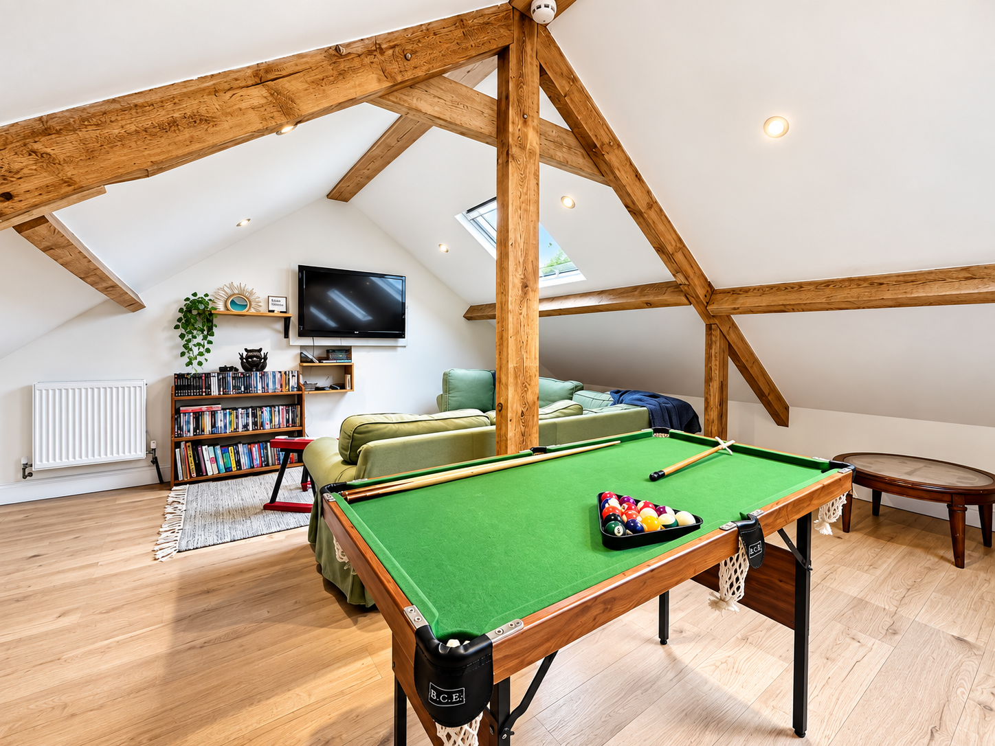 Loft cinema and games room at The Allendale Wolf in Allendale, Northumberlan