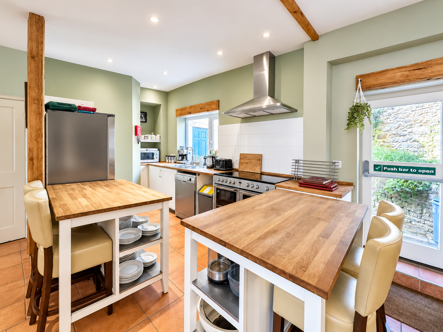 Large group kitchen at The Allendale Wolf holiday accommodation in Northumberlan
